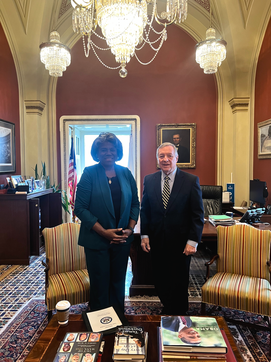 DURBIN MEETS WITH U.S. AMBASSADOR TO THE UNITED NATIONS